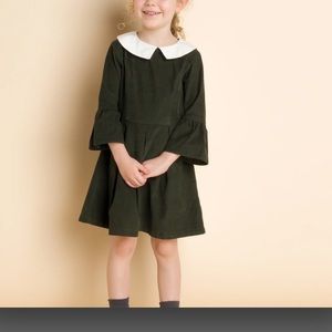 Beet world Meri Dress | Pine Green Corduroy sz 5-6yo